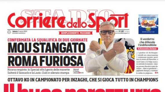 PRIMA PAGINA – Corriere dello Sport: “Il buco nerazzurro!”