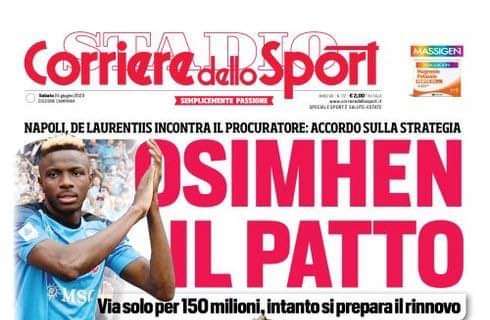 PRIMA PAGINA – CdS Campania: “Osimhen via solo per 150mln, intanto si prepara il rinnovo”