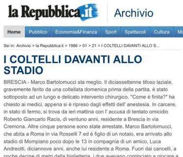 Clamoroso, Ziliani rispolvera un articolo dell'86: spunta un "Giuseppe Cruciani" laziale arrestato per scontri: "Sarà omonimia..."