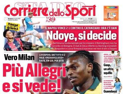 Corriere dello Sport in taglio alto: "Ndoye, si decide"