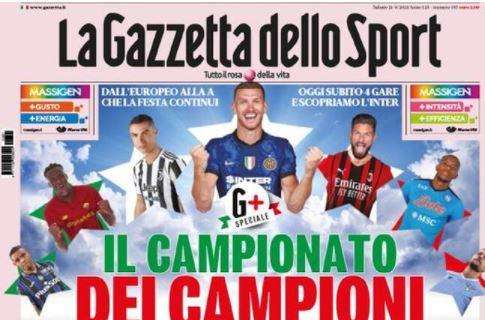 PRIMA PAGINA - L'apertura della Gazzetta dello Sport: "Il campionato dei campioni"