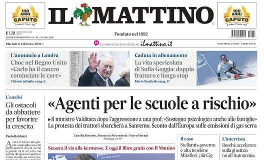 PRIMA PAGINA - Il Mattino: "Tra Mazzarri e gli azzurri un patto per la Champions"