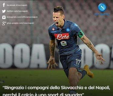 La SSC Napoli celebra Hamsik: "Miglior calciatore slovacco, premio con dedica speciale"