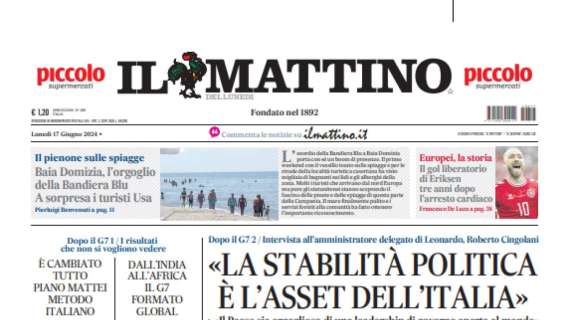 Il Mattino: "Il gol liberatorio di Eriksen tre anni dopo l'arresto cardiaco"