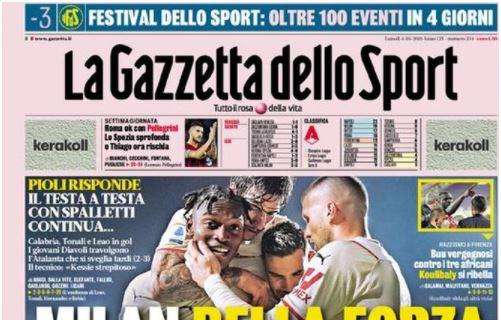 PRIMA PAGINA - Gazzetta: "Milan bella forza, ma è settebello Napoli"