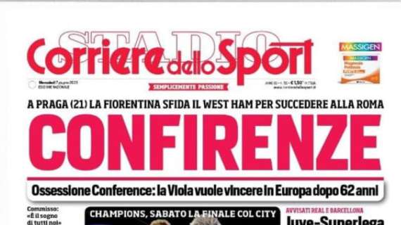 PRIMA PAGINA - Corriere dello Sport: "Confirenze"