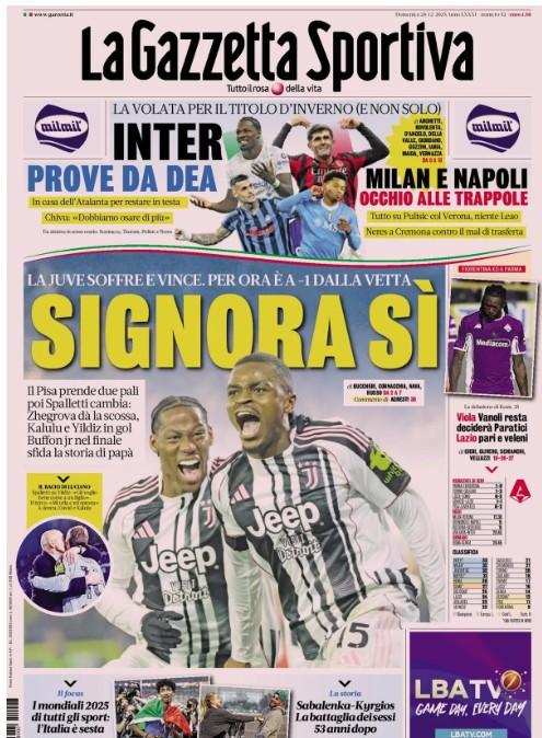 La Gazzetta dello Sport: "Milan e Napoli, occhio alle trappole"