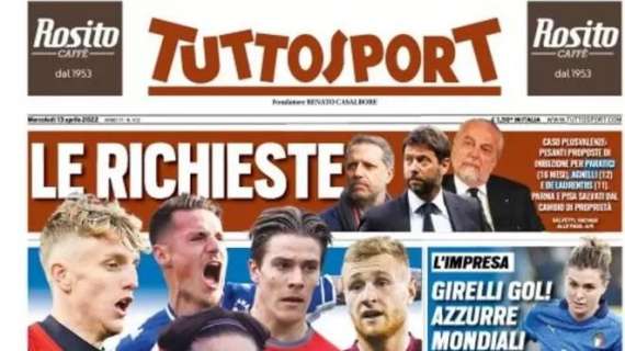 PRIMA PAGINA - Tuttosport: "Caso plusvalenze, le richieste"