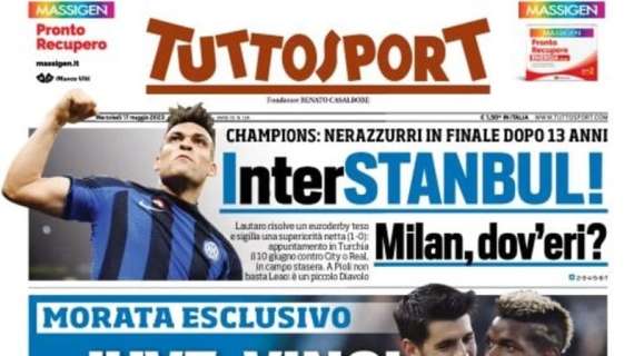 PRIMA PAGINA – Tuttosport: “InterStanbul! Milan, dov’eri?”