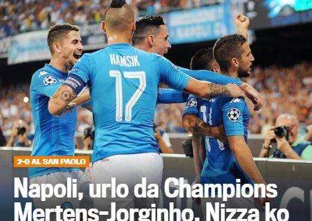 FOTO - Gazzetta titola: "Napoli, urlo da Champions!"