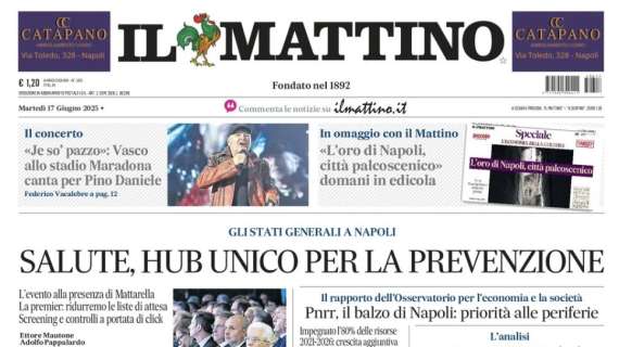Il Mattino: "Napoli, il valzer delle punte: Conte cerca un bomber da alternare a Lukaku"