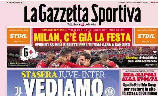 PRIMA PAGINA - Gazzetta titola: "Dea-Napoli alla svolta"