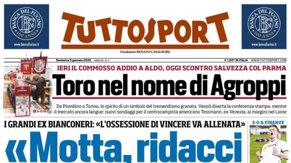 Prima pagina di Tuttosport: “Paura per il Napoli, Conte al comando”