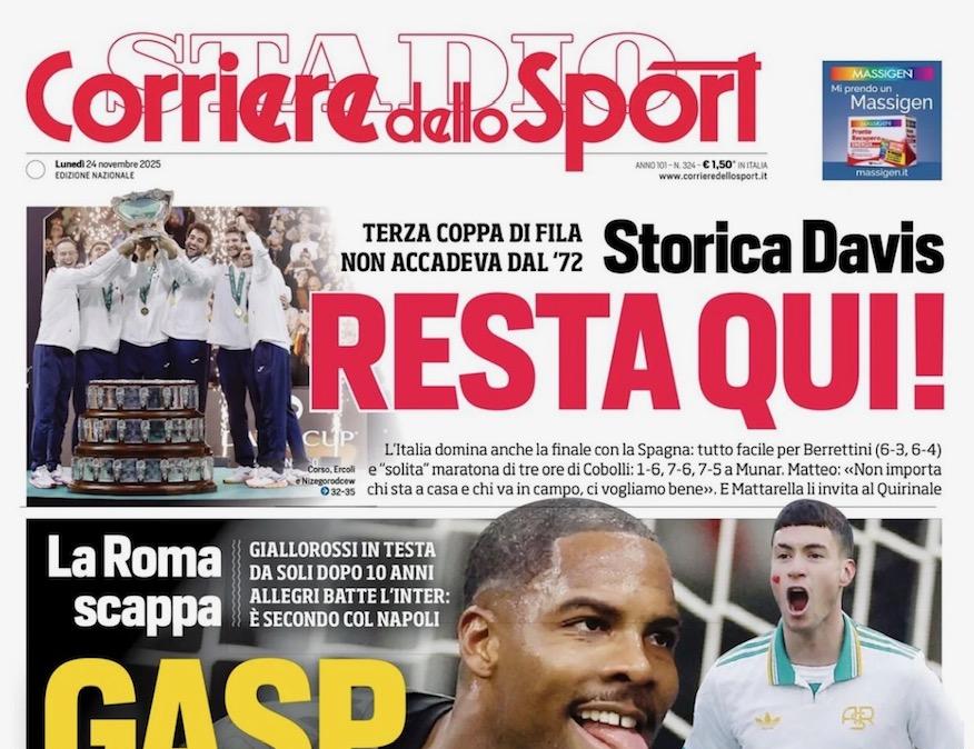 Bivio Champions, Corriere dello Sport: "Conte fa i conti per i playoff"