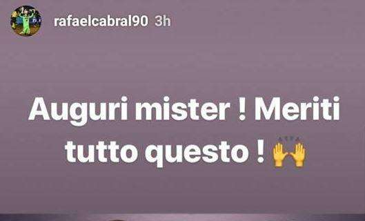 FOTO - Rafael, splendido messaggio a Sarri: "Mister, meriti tutto questo!"