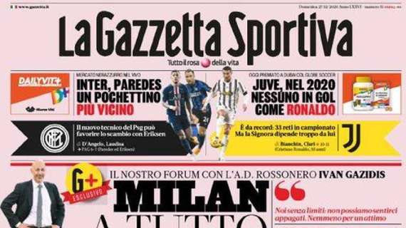 PRIMA PAGINA - Gazzetta titola sulle sfide di Gattuso: "La miastenia e il rilancio del Napoli"