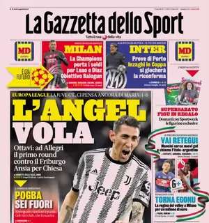 PRIMA PAGINA – Gazzetta apre con la Juve: “L’Angel vola”