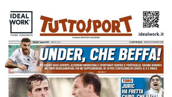 PRIMA PAGINA - Tuttosport: “Pjanic chiama Allegri”