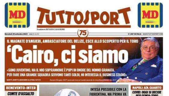 PRIMA PAGINA - Tuttosport: "Juve, Chiesa a oltranza. Napoli: ADL guarito"