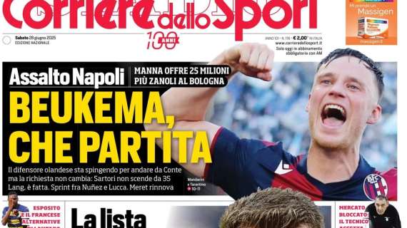 Corriere dello Sport: "Assalto Napoli: Beukema, che partita"