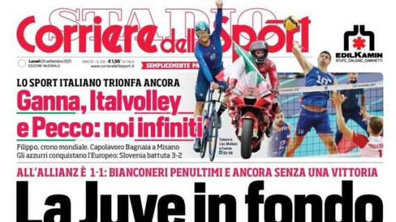 PRIMA PAGINA - CdS: "La Juve in fondo. E stasera il Napoli può tornare in testa da solo"