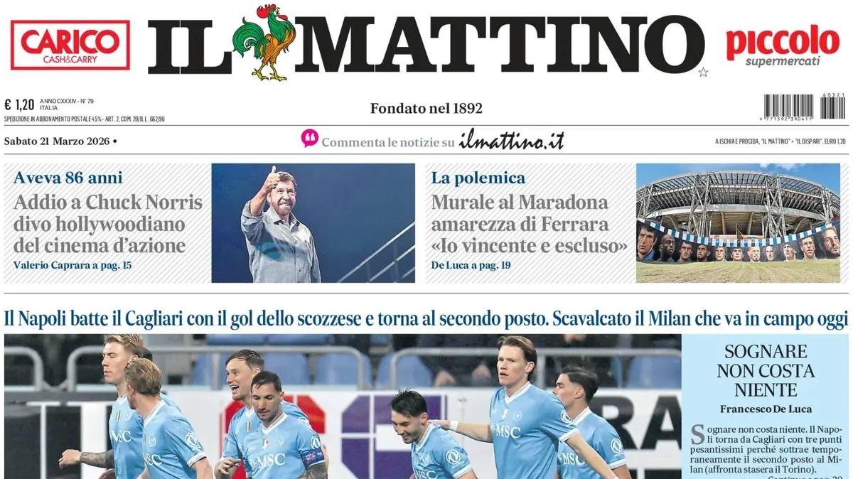 Il Mattino: "Scott, basta la parola" 