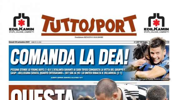 PRIMA PAGINA - Tuttosport: "Per Napoli e Lazio esame di russo, Roma in Ucraina"