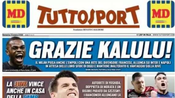 PRIMA PAGINA - Tuttosport: "Dea e Napoli per ripartire"