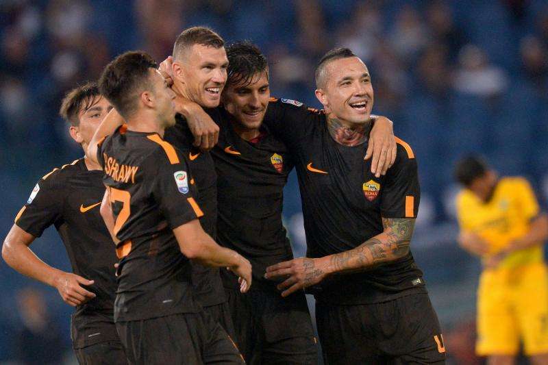 Champions, Roma avanti al 45esimo: 2-1 in casa del Qarabag