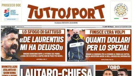 PRIMA PAGINA - Tuttosport: "Lo sfogo di Gattuso: De Laurentiis mi ha deluso"