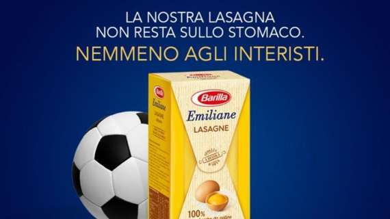 La Barilla infierisce: "La nostra lasagna non resta sullo stomaco nemmeno agli interisti!"