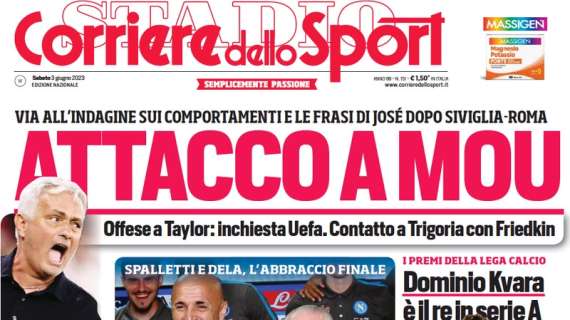 PRIMA PAGINA - Corriere dello Sport: "Divorzio all'italiana, l'abbraccio finale"
