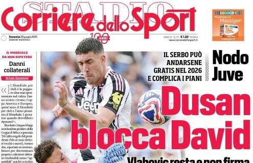 Corriere dello Sport e il mercato Juventus: "Vlahovic blocca David"