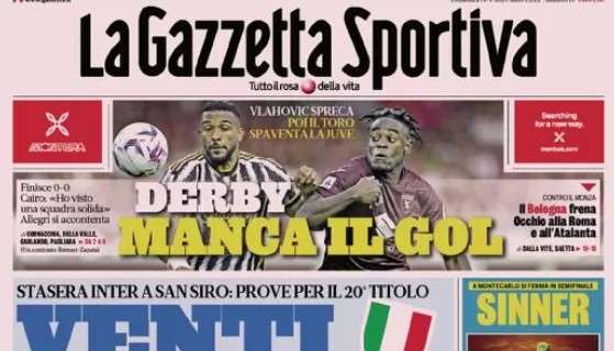 PRIMA PAGINA - Gazzetta dello Sport: "Venti da scudetto. Pioli, decide Ibra"