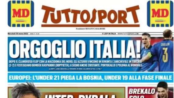 PRIMA PAGINA - Tuttosport: "Orgoglio Italia!"
