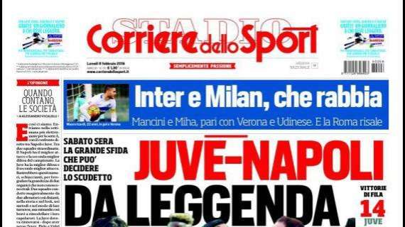 PRIMA PAGINA - CdS e la corsa Scudetto: "Juve-Napoli da leggenda"