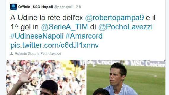 FOTO - Amarcord SSC Napoli: "Ad Udine il gol dell'ex Sosa e la prima rete in Serie A di Lavezzi"