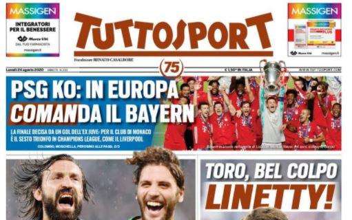 PRIMA PAGINA - Tuttosport: "Pirlo, c'è Locatelli. Bel colpo Toro, Linetty"