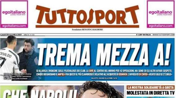 PRIMA PAGINA - Tuttosport: "Che Napoli! Ma noi non molliamo"