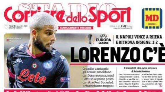 PRIMA PAGINA - CdS Campania: "Il Napoli vince a Rijeka e ritrova Insigne"