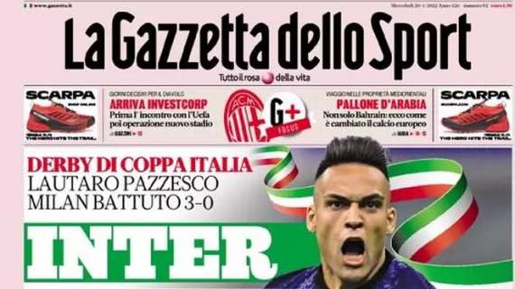 PRIMA PAGINA - Gazzetta: "Inter, urlo finale"