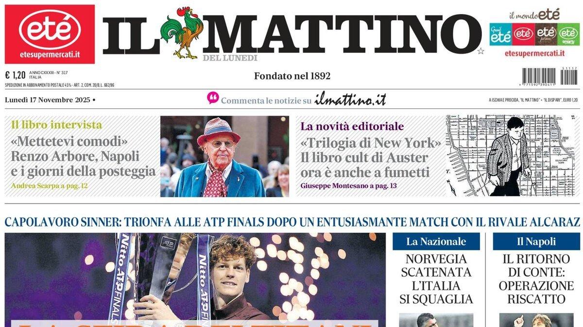 Il Mattino: "Il ritorno di Conte: operazione riscatto"