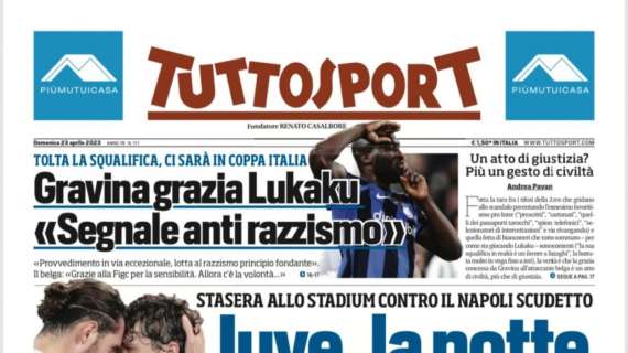 PRIMA PAGINA – Tuttosport: “Juve, la notte dell’orgoglio”