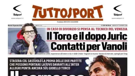 PRIMA PAGINA - Tuttosport: "Il Sorpasso Di Yildiz"