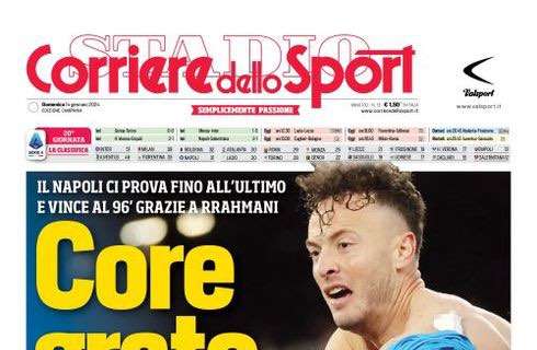 PRIMA PAGINA - CdS Campania: "Core grato"