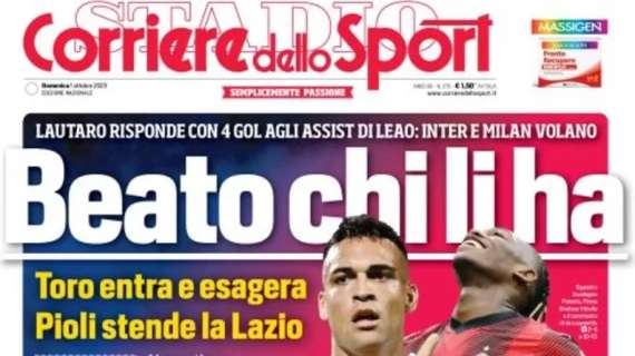 PRIMA PAGINA - Corriere dello Sport: "Beato chi li ha"
