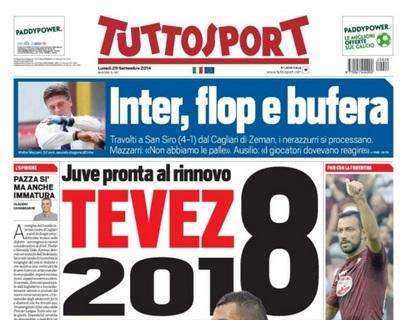 FOTO – La prima pagina di Tuttosport: “Benitez respira grazie a Callejon”