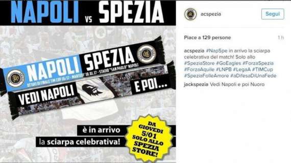 FOTO - Coppa Italia, Spezia in attesa della gara col Napoli: in arrivo una sciarpa celebrativa