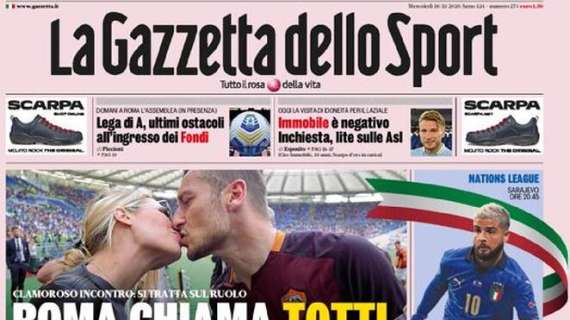 PRIMA PAGINA - Gazzetta: "L'Inter scambia tutto: Vecino per Milik"