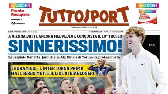 PRIMA PAGINA - Tuttosport: "Giroud, gol e ira. Il Milan s'è perso, Napoli ringrazia"